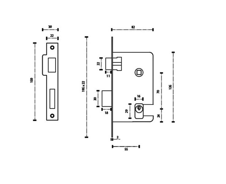 Imagem de Fechadura Lockwell Camboriú 55mm Externa Roseta Cromado Acetinado