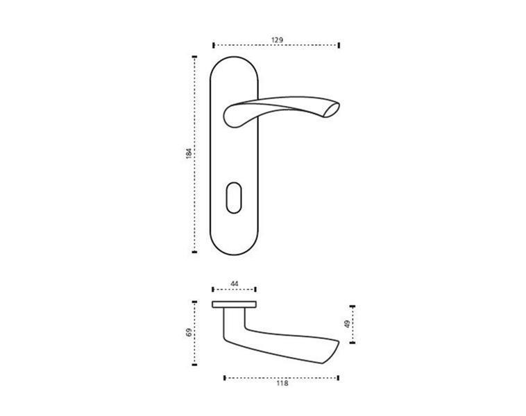 Imagem de Fechadura Lockwell Emma 40mm Interna Espelho Cromado