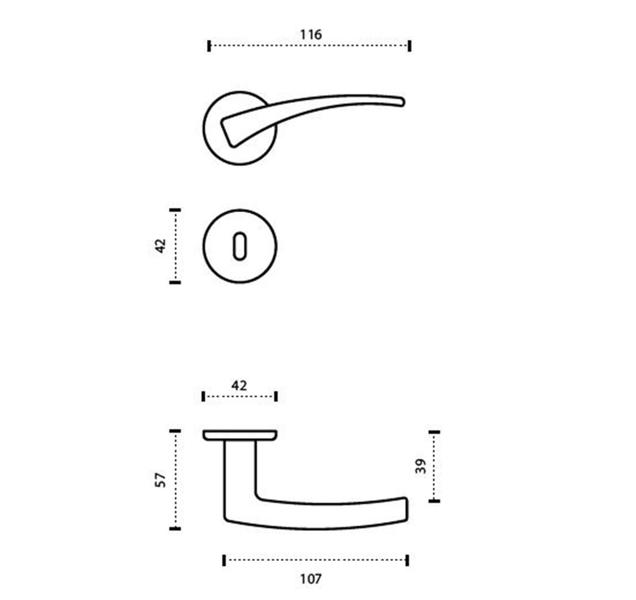 Imagem de Fechadura Lockwell Flexa 40mm Externa Cromada Acetinado