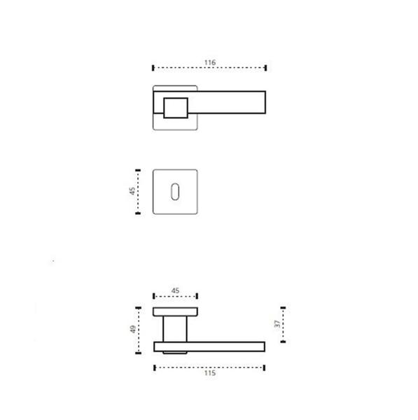 Imagem de Fechadura Lockwell Future Kiko 55mm Externa Roseta Crom  AAE