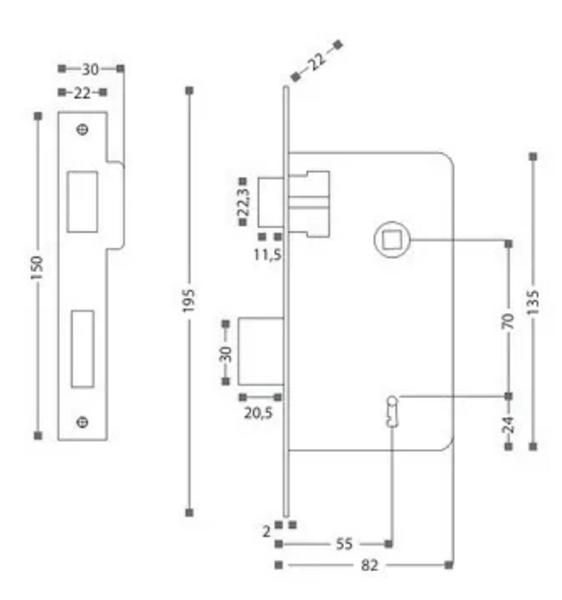 Imagem de Fechadura Lockwell Interna Maquina 55mm