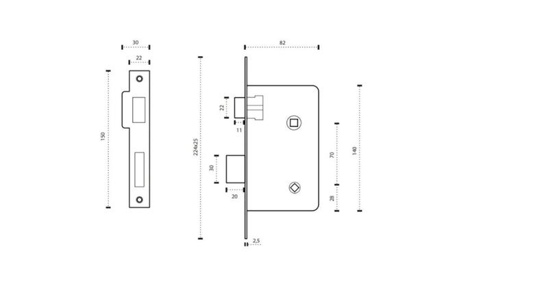 Imagem de Fechadura Lockwell Maquina Plus 55mm Banheiro Latão Cromado