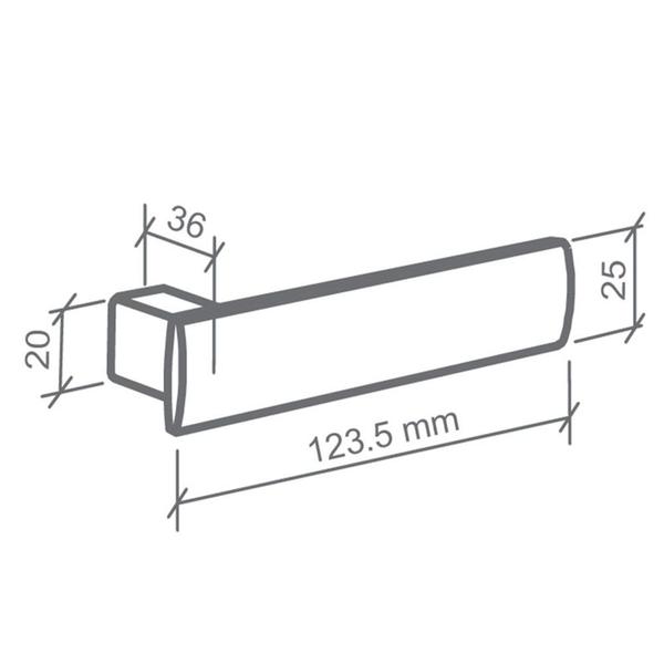 Imagem de FECHADURA METRO LIGHT 55mm EXTERNA CROMO ACETINADO imab