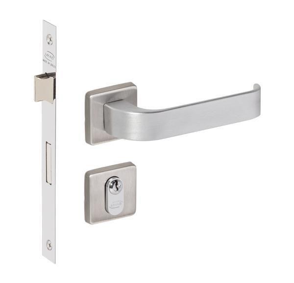 Fechadura Odin Porta Externa Cromado Acetinado 44Mm Imab Imagem de Fechadura Odin Porta Externa Cromado Acetinado 44Mm Imab