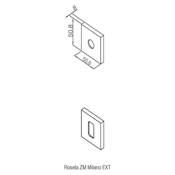 Imagem de Fechadura Pado Externa 55MM Retro RQ2 411-55PE EPT