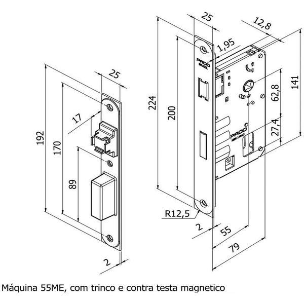 Imagem de Fechadura Pado Externa 55MM Vivaldi RQ2 885-55ME CRP