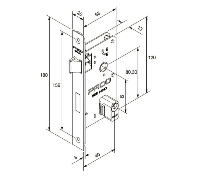 Imagem de Fechadura Pado Externa Vivaldi 40mm Roseta Rose - 502-80e