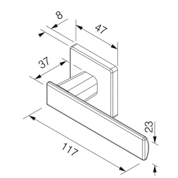 Imagem de Fechadura Pado Quadra Externa 40mm Roseta Cromada 701-80E