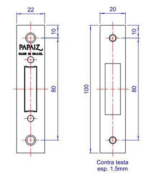 Imagem de Fechadura papaiz 140 cr r68 tetra par