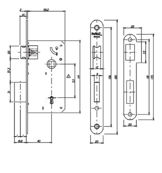 Imagem de Fechadura Papaiz Interna Mz271 40mm Espelho Cromada