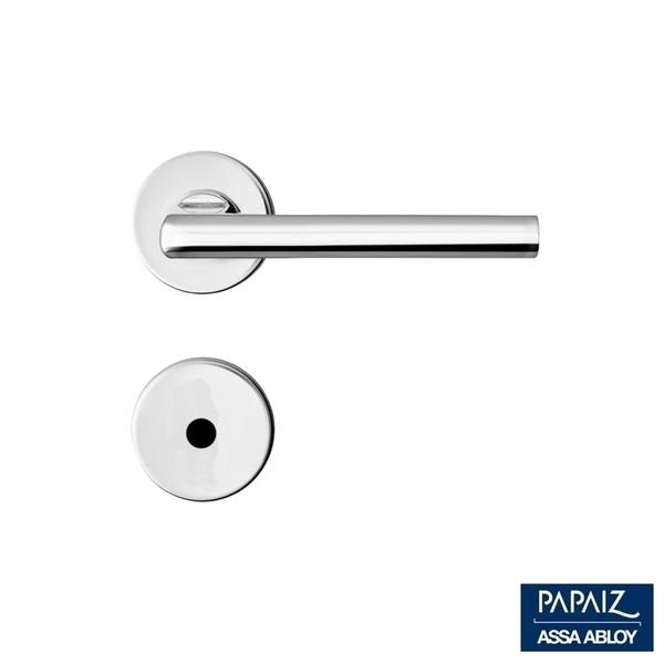 Imagem de Fechadura Papaiz Mz180 Banheiro 40mm Roseta Cromada