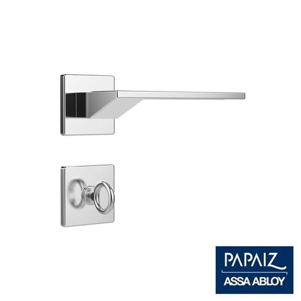 Imagem de Fechadura Papaiz Mz630 Banheiro 40mm Roseta Cromada