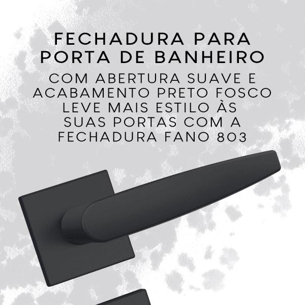 Imagem de Fechadura Para Porta Banheiro Quarto Broca 40mm Stam Preto