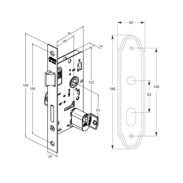 Imagem de Fechadura Para Porta Casa Madeira Externa Oxidado Stam 40mm