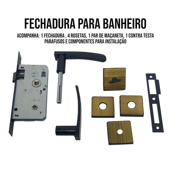 Imagem de Fechadura Para Porta De Banheiro Broca 40 Mm Stam Antique