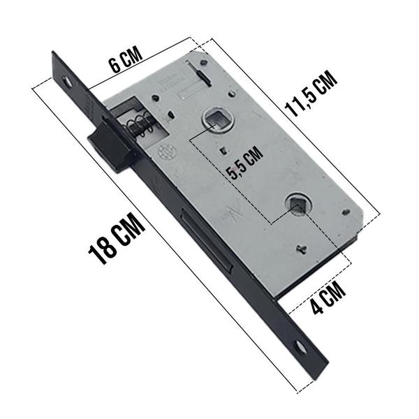 Imagem de Fechadura Para Porta de Banheiro WC Broca 40mm Aliança Bronze