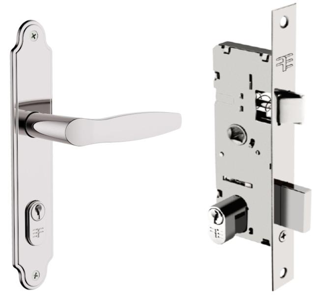 Fechadura Para Porta de Ferro ou de Aço - 3 F 717E- Broca 40mm - 3F Imagem de Fechadura Para Porta de Ferro ou de Aço - 3 F 717E- Broca 40mm