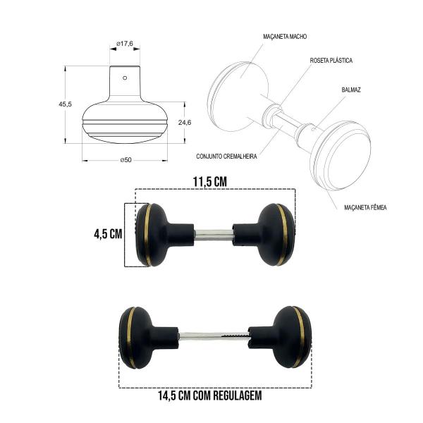 Imagem de Fechadura Para Porta Externa Broca 40mm Espelho Oxidado Stam