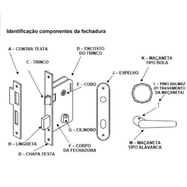 Imagem de Fechadura Para Porta Mgm Externa Stilo Com Espelho Cromada