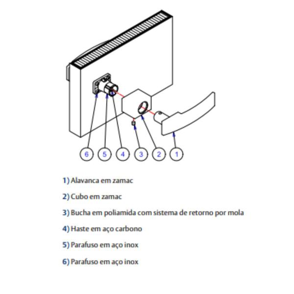 Imagem de Fechadura Para Porta Quarto Interno Reta Com Mola De Retorno Mz530 St2 55 R203 Cromado - Papaiz