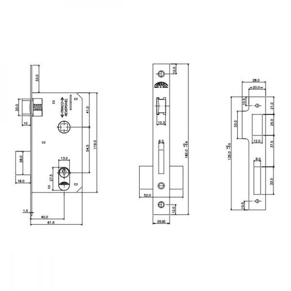 Imagem de Fechadura Porta Arouca Dama 4080901/40 Banheiro WC Cromada