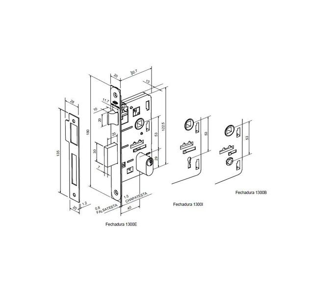 Imagem de Fechadura porta banheiro tera imab wc acetinada escovada 40mm