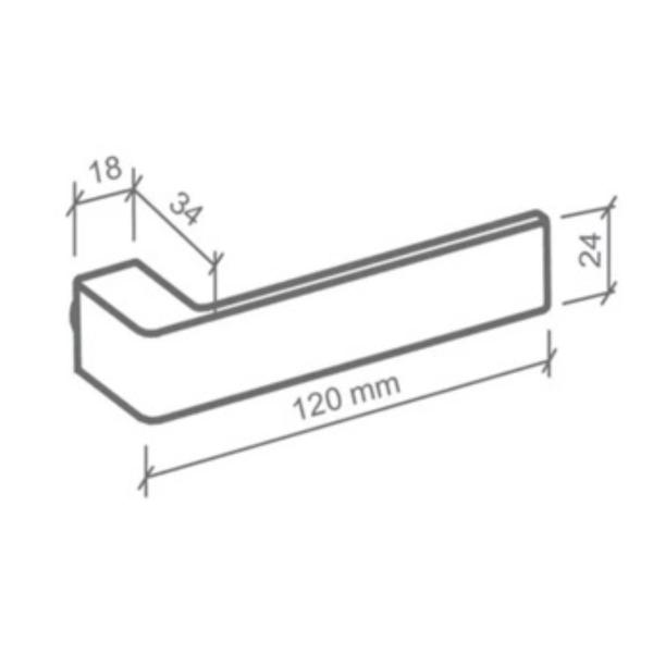 Imagem de Fechadura Porta Banheiro Tess 40mm Preto Imab