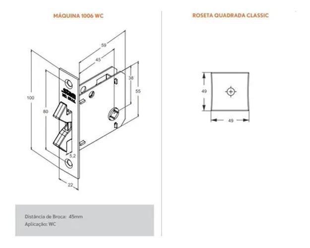 Imagem de Fechadura Porta De Correr Banheiro Wc Stam 1006S Cromado