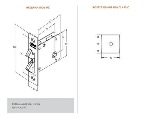 Imagem de Fechadura Porta De Correr Banheiro Wc Stam 1006s Cromado