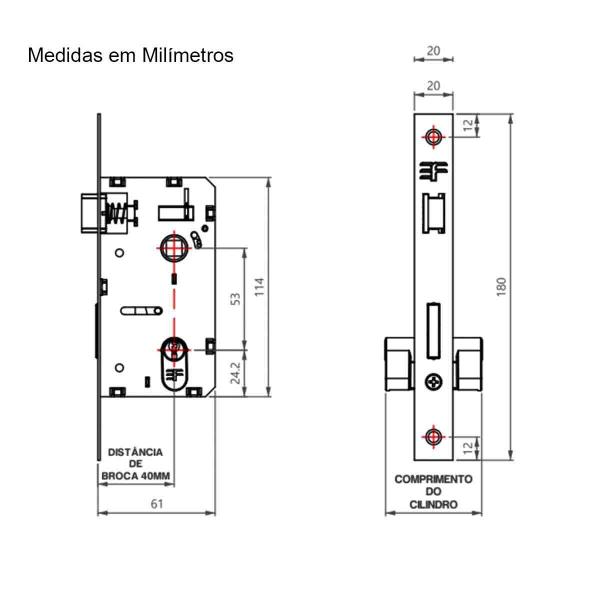 Imagem de Fechadura Porta de Madeira 3F Banheiro Antique + 3 Dobradiça Stam Antique com Parafusos