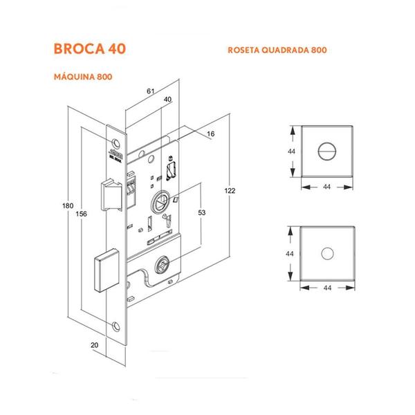 Imagem de Fechadura Porta Ferro Madeira Tetra Externa 40Mm Oxidado