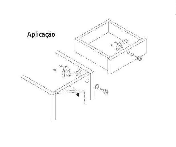 Imagem de Fechadura Porta Gaveta Armario Moveis Cromada 31Mm