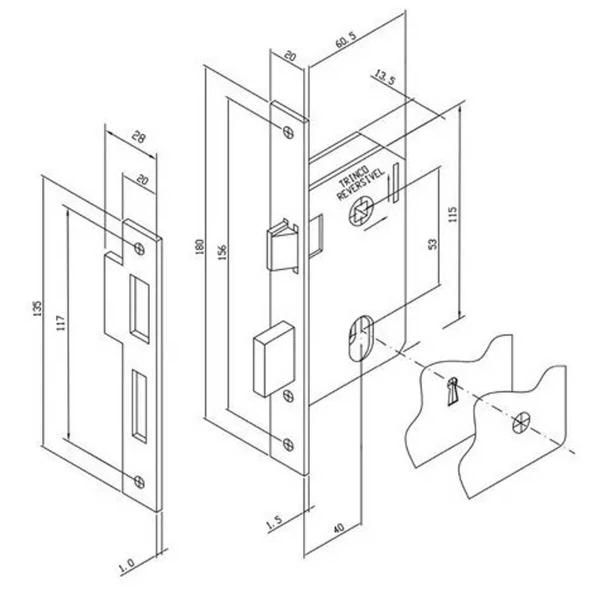 Imagem de Fechadura Porta Interna Quarto Roseta Modena Bronze MGM