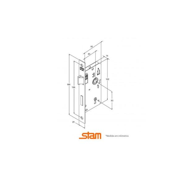 Imagem de Fechadura porta interna sala quarto dourada gold stam classic 40mm redonda