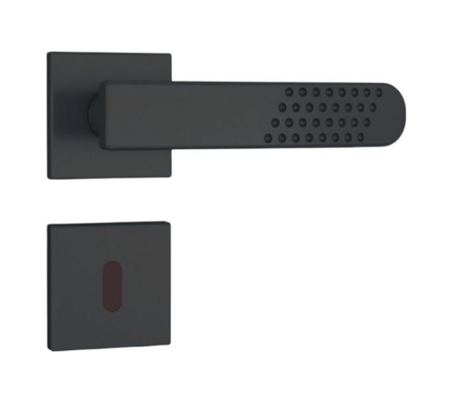Fechadura Porta Interna Stam 813/21 Preto Fosco Roseta Quadrada Porta de Madeira Imagem de Fechadura Porta Interna Stam 813/21 Preto Fosco Roseta Quadrada Porta de Madeira