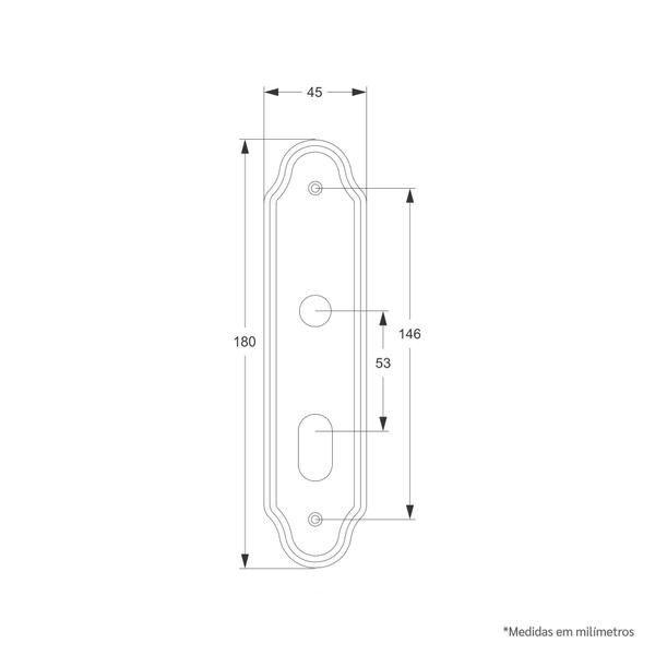 Imagem de Fechadura Porta Madeira Stam Externa 803/33 Completa Inox