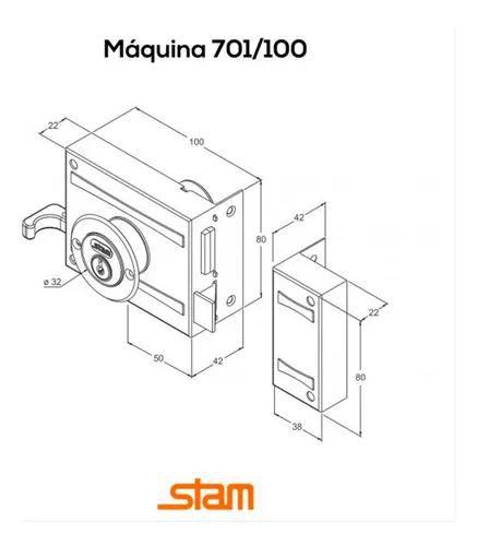 Imagem de Fechadura Portão Sobrepor  Stam 701/100 Com 2 Chaves