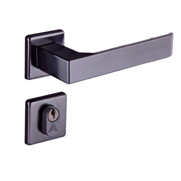 Imagem de Fechadura Quadratta Reta Externa 5301 Preto 55mm Aliança