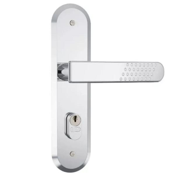 Fechadura Reforçada Luxo para Porta de Madeira 1801/21 Inox Stam Imagem de Fechadura Reforçada Luxo para Porta de Madeira 1801/21 Inox Stam