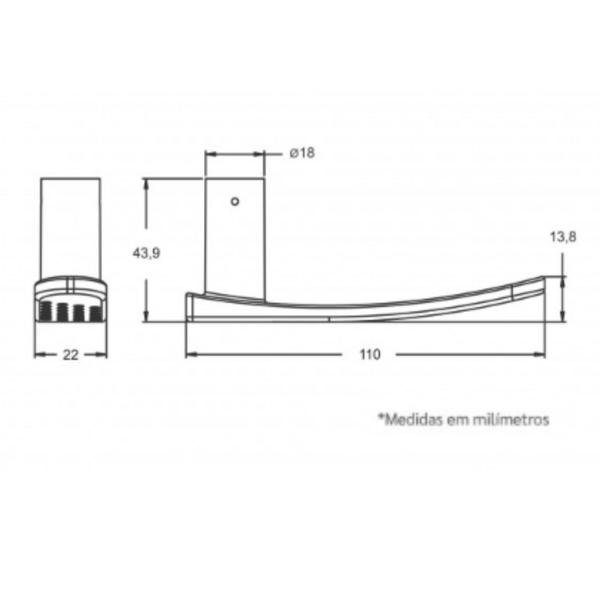 Fechadura Reforçada Luxo para Porta de Madeira 1801/21 Inox Stam Imagem de Fechadura Reforçada Luxo para Porta de Madeira 1801/21 Inox Stam