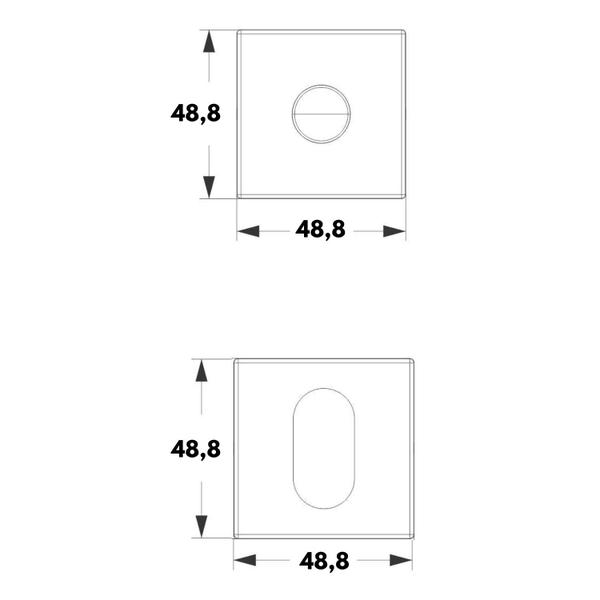 Imagem de Fechadura Rio Antioxy Externa 55mm Roseta 529 I304 M317 Cromado Haga