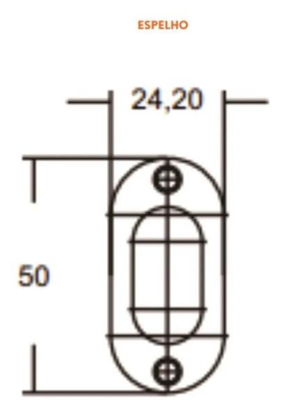 Imagem de Fechadura Rolete Perfil Metal Búzios 74mm 601 Branca Stam