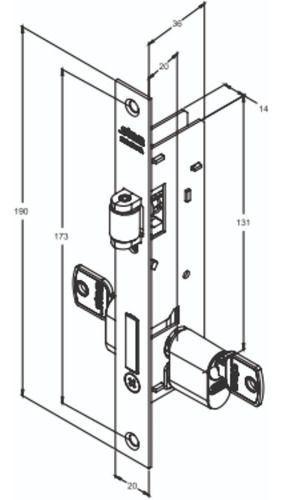 Imagem de Fechadura Rolete Pivotante Ferro Alumínio 601 Inox 36mm Stam