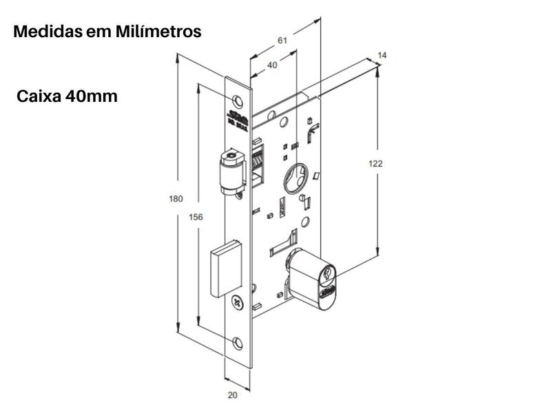 Imagem de Fechadura Rolete Pivotante Stam 803 + Fechadura Auxiliar Trava de Segurança Tetra Stam 1004 Roseta Quadrada Inox