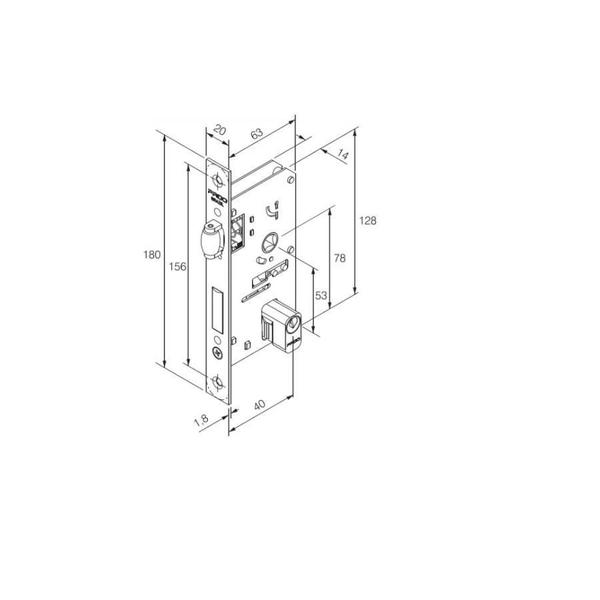 Imagem de Fechadura Rolete Porta Pivotante Pado Corten Marrom Máquina