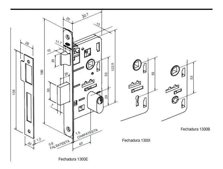 Imagem de Fechadura Roseta Quadrada Externa Cromada Odin Imab 40mm