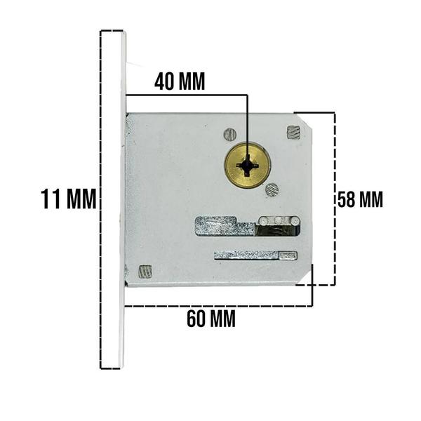 Imagem de Fechadura Segurança Tetra Dupla Mesma Chave Aliança Branco