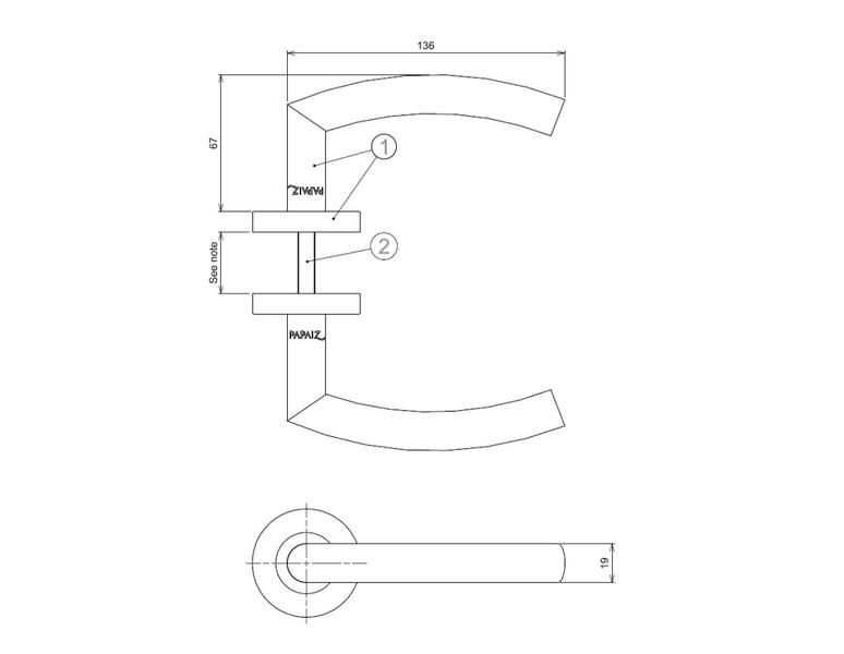 Imagem de Fechadura Smile Externa 55mm Mi620 Inox Cromada - Papaiz