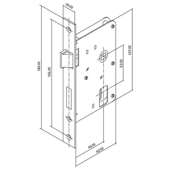 Imagem de Fechadura Soprano Interna Pali Roseta Redonda 40Mm Preta