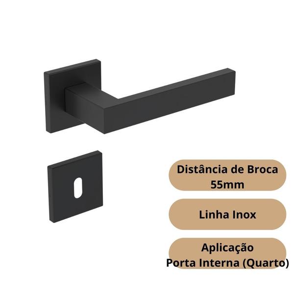 Imagem de Fechadura Stam 1610/ix60 para Porta Interna RQ Black 55mm